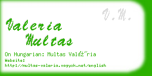 valeria multas business card